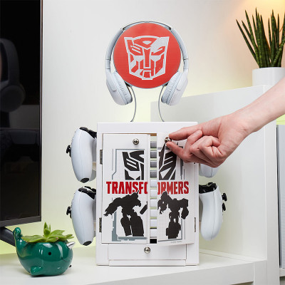 Numskull - Meuble de rangement inspiré de Transformers pour gamer pour 4 manettes - 10 jeux - 1 casque