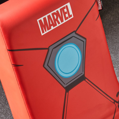 X-Rocker - Siège de jeu Video Rocker Marvel officiel Édition Iron Man Icon - pour enfants de 6 à 12 ans