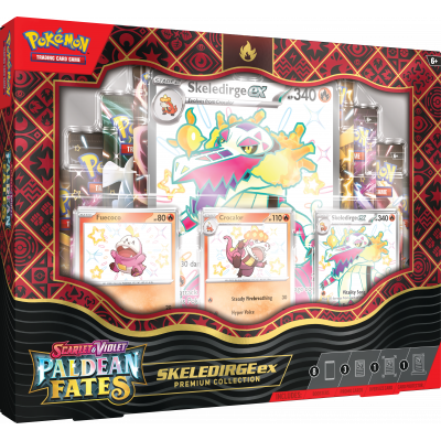 Pokémon TCG - Scarlet & Violet - Paldean Fates Premium Collection (Meowscarada ex / Skeledirge ex / Quaquaval ex - 1x Random Box)