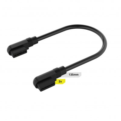 Corsair CORSAIR iCUE LINK Cable 2x 135mm with Slim 90 connectors Black