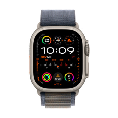 Apple Watch Ultra 2 OLED 49 mm Numérique 410 x 502 pixels Écran tactile 4G Titane Wifi GPS (satellite)