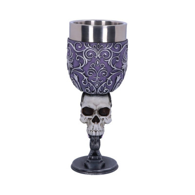 Nemesis Now - Deaths Desire - Set of Two Goblets Twin Skull Heart 18.5cm