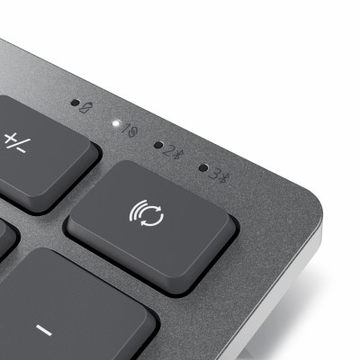 DELL KM7120W keyboard Mouse included RF Wireless + Bluetooth Grey, Titanium