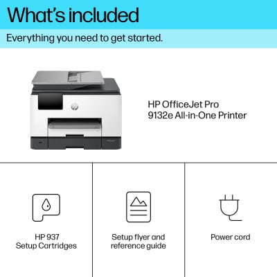 HP OfficeJet Pro 9132e All-in-One Printer Thermal inkjet A4 4800 x 1200 DPI 25 ppm Wi-Fi