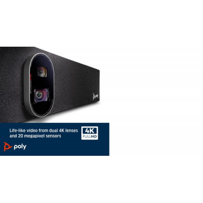 POLY Studio X70 All-In-One Video Bar with TC10 Controller Kit video conferencing systeem 20 MP Ethernet LAN Videovergaderingssysteem voor groepen
