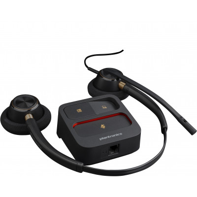 POLY EncorePro 520 Binaural Headset +Quick Disconnect Avec fil Arceau Appels/Musique Noir