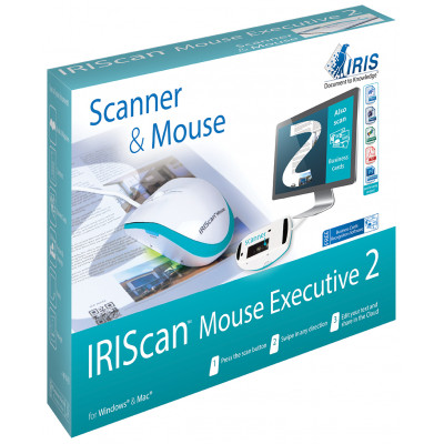 I.R.I.S. IRISCan Mouse Executive 2 Mouse scanner 400 x 400 DPI A3 Blue, White