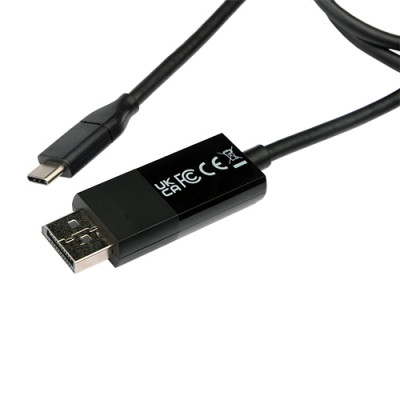 V7 V7UCDP-2M cable gender changer USB Type-C 3.2 Gen 1 DisplayPort Black