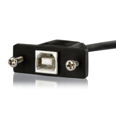 StarTech.com USBPNLBFBM1 USB cable 0.3 m USB 2.0 USB B Black