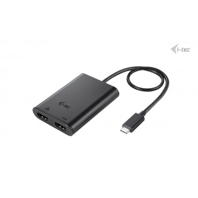i-tec C31DUAL4K60HDMI adaptateur graphique USB 7680 x 4320 pixels Noir