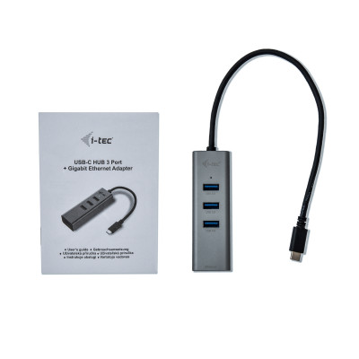 i-tec Metal C31METALG3HUB interface hub USB 3.2 Gen 2 (3.1 Gen 2) Type-C 5000 Mbit/s Grey
