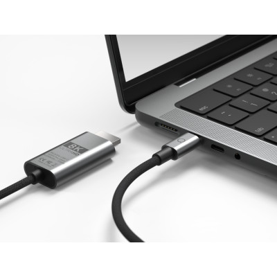 LINQ byELEMENTS LQ48026 câble vidéo et adaptateur 2 m USB Type-C HDMI Noir