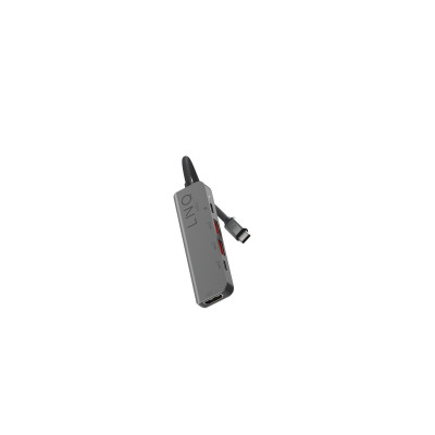 LINQ byELEMENTS LQ48014 interface hub USB 3.2 Gen 2 (3.1 Gen 2) Type-C 10000 Mbit/s Black, Grey