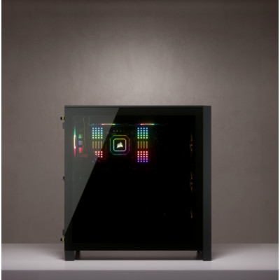 iCUE 4000X RGB Tempered Glass  Black