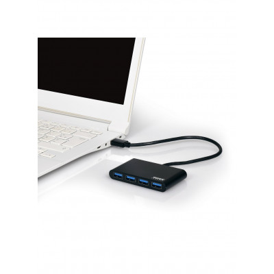 Port Designs 900121 hub & concentrateur USB 3.2 Gen 1 (3.1 Gen 1) Type-A 5000 Mbit/s Noir