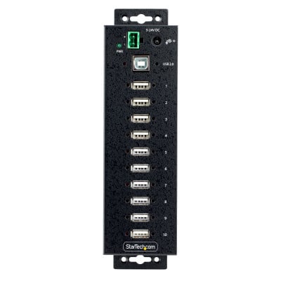 StarTech.com USB210AIND-USB-A-HUB hub & concentrateur USB 2.0 Type-B 480 Mbit/s Noir