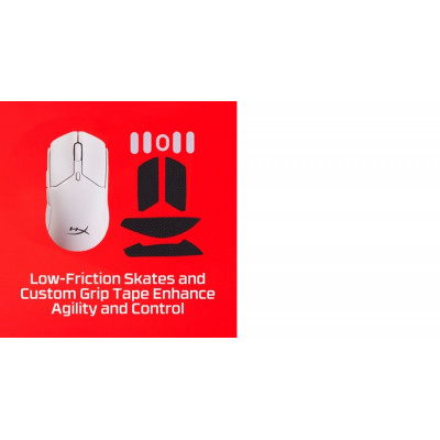 HP HyperX Pulsefire Haste 2 Mini - Wireless Gaming Mouse (White) souris