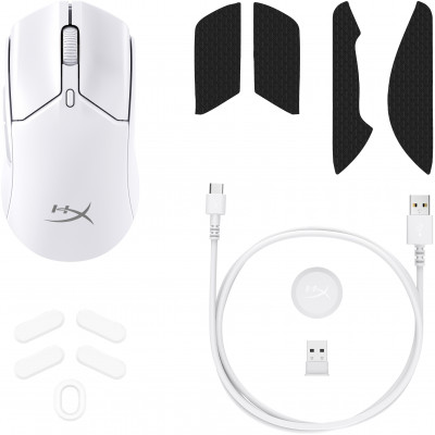 HP HyperX Pulsefire Haste 2 Mini - Wireless Gaming Mouse (White) souris