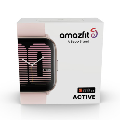 Amazfit Active 4,45 cm (1.75") AMOLED Numérique 390 x 450 pixels Écran tactile Rose GPS (satellite)