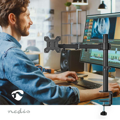 Nedis MMSIS110BK monitor mount / stand 81.3 cm (32") Black Desk