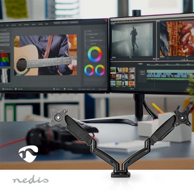 Nedis MMDOSGS110BK monitor mount / stand 81.3 cm (32") Black Desk