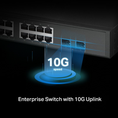 TP-Link Omada SG3218XP-M2 commutateur réseau Géré L2+ 2.5G Ethernet (100/1000/2500) Connexion Ethernet, supportant l'alimentation via ce port (PoE) 1U Noir
