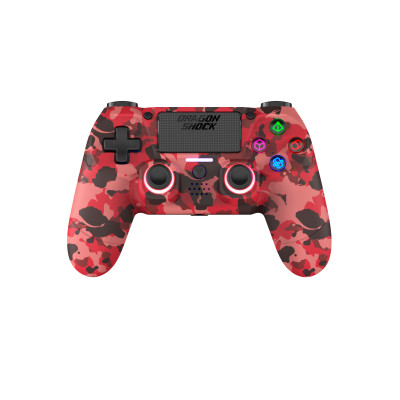 DragonShock - MIZAR BT - Wireless Controller Red Camo for PS4, PC, Mobile