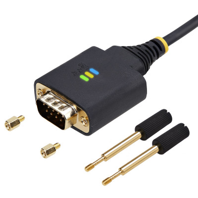 StarTech.com 2P6FFC-USB-SERIAL cable gender changer 2 x DB-9 RS-232 Black, Grey