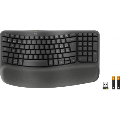 Logitech Wave Keys for Business toetsenbord RF-draadloos + Bluetooth QWERTZ Zwitsers Grafiet