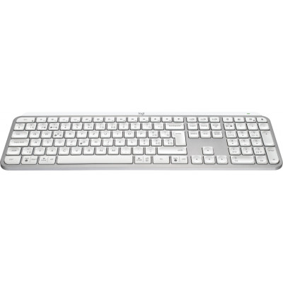 Logitech MX Keys S clavier RF sans fil + Bluetooth QWERTZ Suisse Aluminium, Blanc