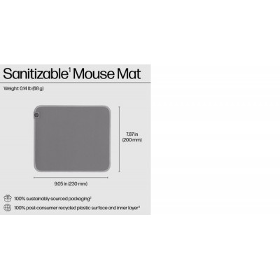 HP 100 Sanitizable Mouse Pad muis