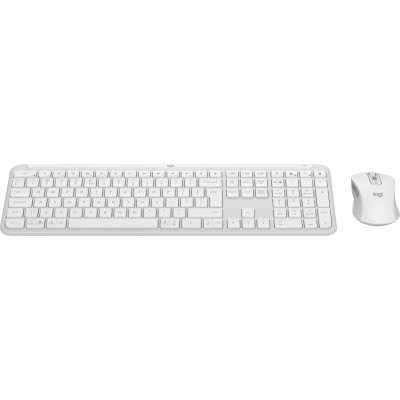 Logitech MK950 Signature Slim keyboard Mouse included RF Wireless + Bluetooth QWERTY US International White