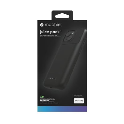 mophie Juice Pack mobile phone case 15.5 cm (6.1") Cover Black