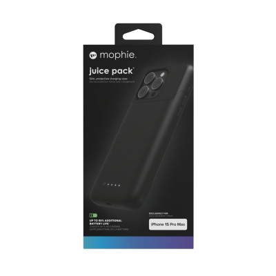 mophie Juice Pack mobile phone case 17 cm (6.7") Cover Black