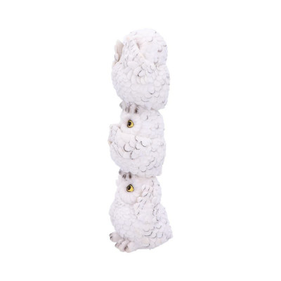 Nemesis Now - Wisest Totem Three Wise White Owls Collectible Figure 20cm