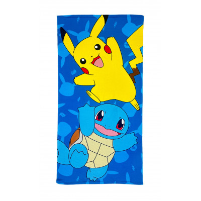 Pokémon - Pikachu en Squirtle Microvezel Strandlaken (140x70cm)