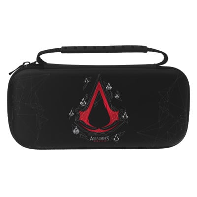 Assassin's Creed - Sacoche de transport Slim - Noire - Modèle Emblèmes pour Nintendo Switch et Switch OLED