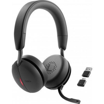 DELL WL5024 Headset Bedraad en draadloos Hoofdband Luchtvaart/Luchtverkeersleiding USB Type-C Bluetooth Zwart