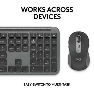 Logitech MK950 Signature for Business keyboard Mouse included RF Wireless + Bluetooth AZERTY French Graphite