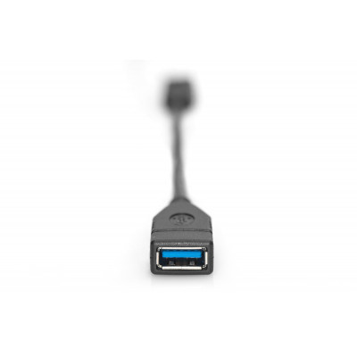 Digitus AK-300315-001-S câble USB 0,15 m USB 3.2 Gen 1 (3.1 Gen 1) USB C USB A Noir