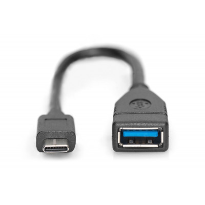 Digitus AK-300315-001-S USB-kabel 0,15 m USB 3.2 Gen 1 (3.1 Gen 1) USB C USB A Zwart