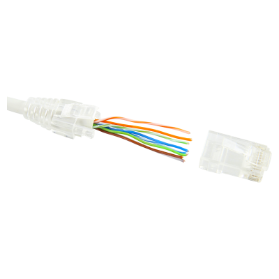 RJ45 CAT6 UNSHIELDED EASY CONNECTOR + BOOT - 100PCS PACK