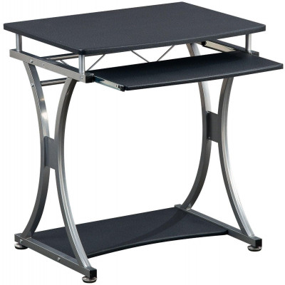 TECHLY COMPACT DESK FOR PC WITH REMOVABLE TRAY, BLACK GRAPHI