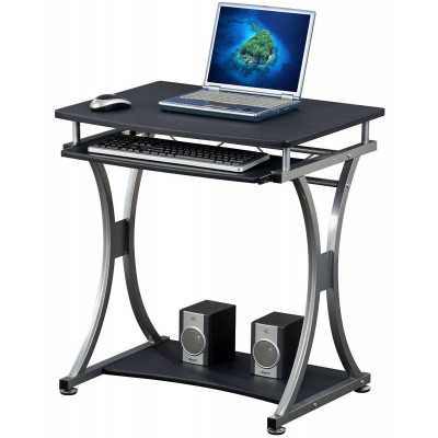TECHLY COMPACT DESK FOR PC WITH REMOVABLE TRAY, BLACK GRAPHI