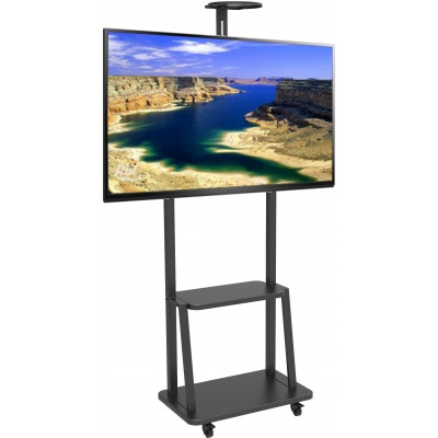 TECHLY FLOOR SUPPORT WITH SHELF FOR LCD/LED/PLASMA 32-70"