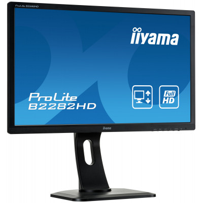 IIYAMA LED 22" 1920x1080 TN Panel 5ms Black DVI VGA  HA