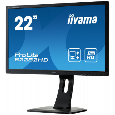 IIYAMA LED 22" 1920x1080 TN Panel 5ms Black DVI VGA  HA