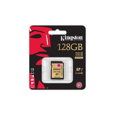 KINGSTON 128GB SDXC Class 10 UHS-I 90MB/s read 45MB/s write