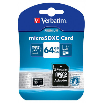 Verbatim MICRO SDXC 64GB - CLASS 10 Adapt