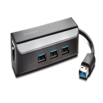 Kensington UA3000E USB 3.0 to Ethrn Adpt w USB Hub